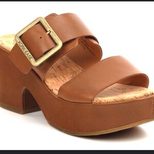 Kork-Ease Womens Taige Brown Sandals Size